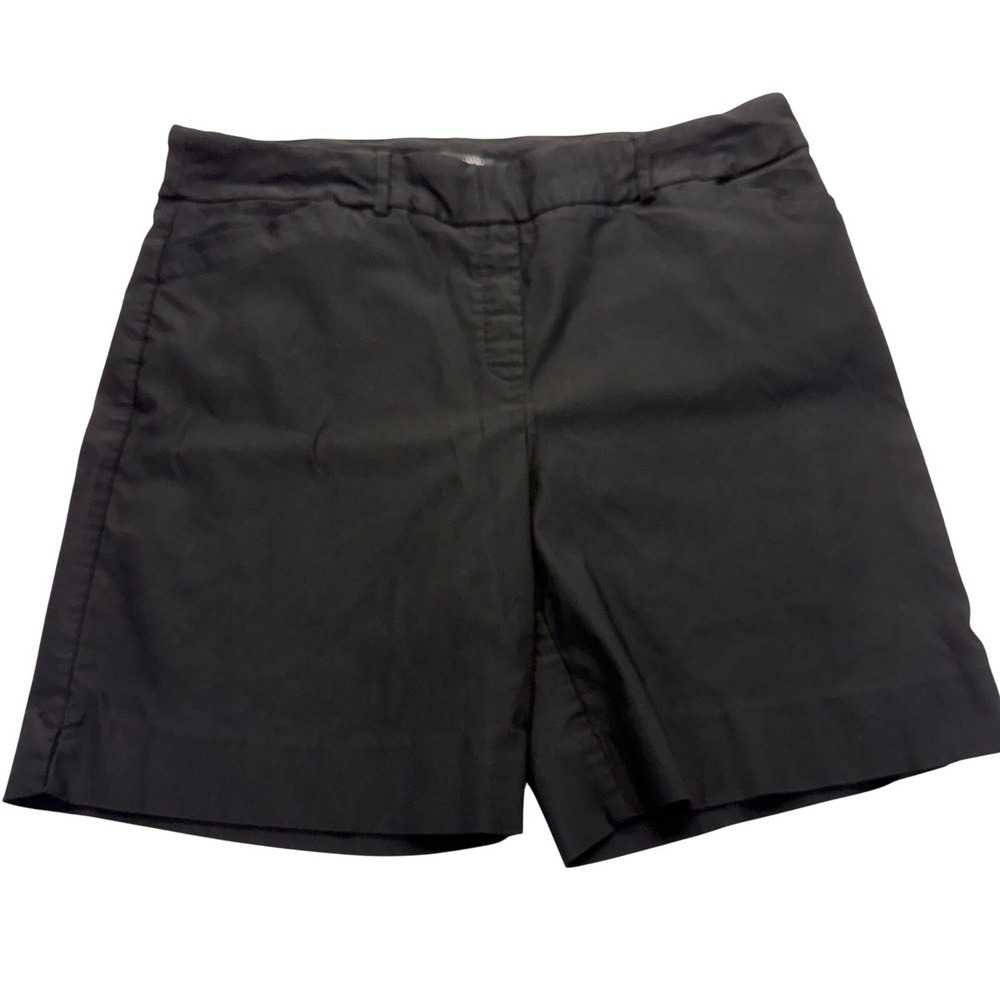 Hilary Radley Black Bermuda Shorts Women XXL Stretch Career Casual Mid Rise